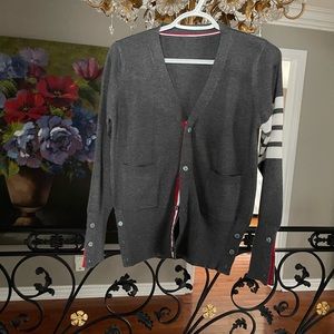 New Gray Thom Browne stripe cardigan - Sz M